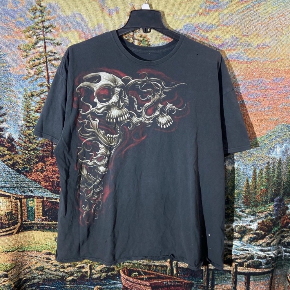 Y2K Skulls Graphic 2XL Tee